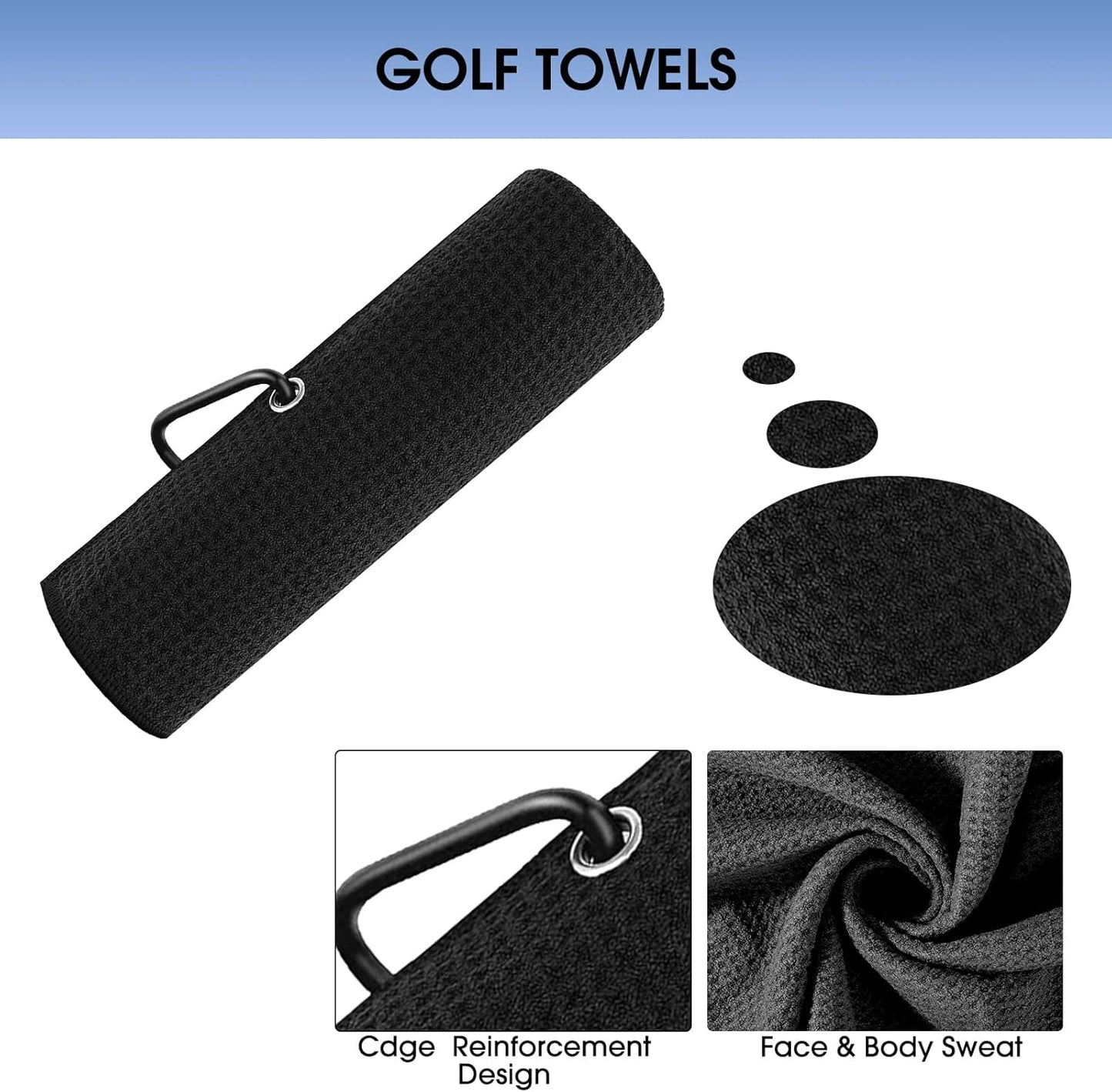 Golf Club Cleaner and Tool Accessories,Comes with a Golf Towel, Golf Club Brush,Golf Club Groove Sharpener,Golf Ball Marker,Mini Golf Score Shot Stroke Counter