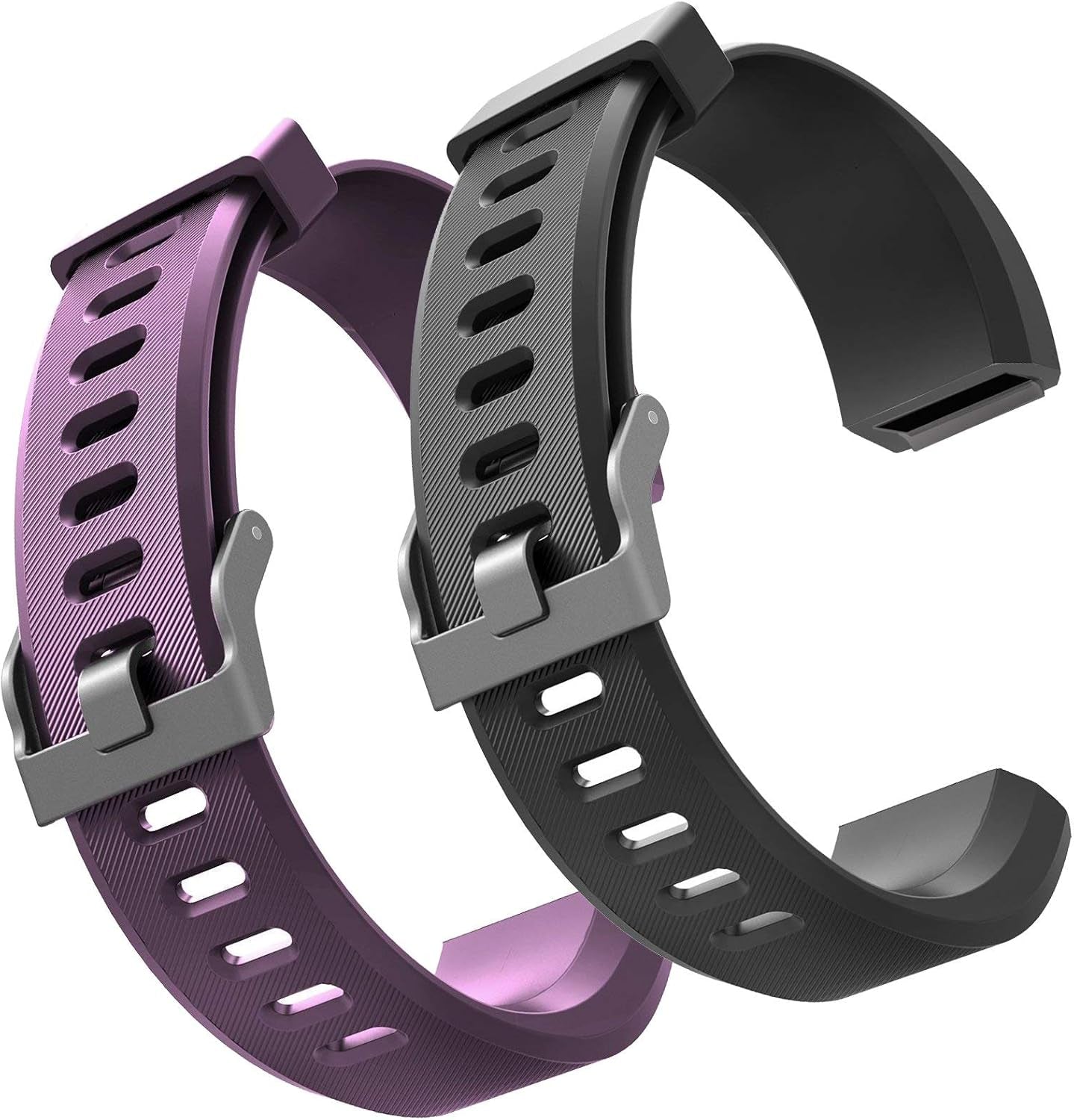 ID115Plus HR Very Fit Pro Replacement Strap for Veryfitpro, Letscom, and Lintelek Fitness Trackers - Purple and Black