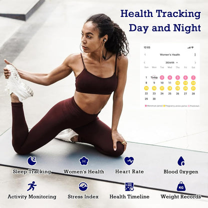 Smart Health Tracking Ring with Sleep Monitoring, Heart Rate Functionality, Waterproof Design, Activity Tracking, Air Gesture Control, 7-Day Battery Life, Compatible with iOS and Android (Light Gold, Size #12)