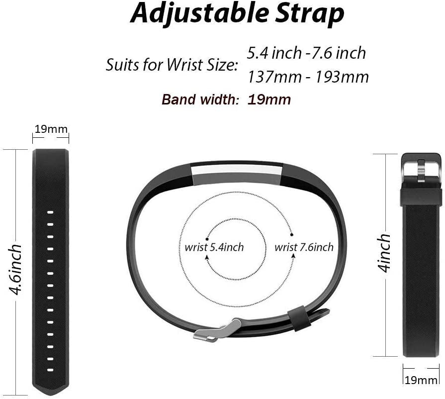 ID115Plus HR Very Fit Pro Replacement Strap for Veryfitpro, Letscom, and Lintelek Fitness Trackers - Purple and Black