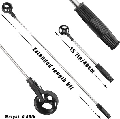 Prowithlin Golf Ball Retriever with 2 Golf Ball Grabbers, Stainless Extendable Golf Ball Retriever Telescopic for Water, Golf Accessories for Men, Weight: 0.55Lb