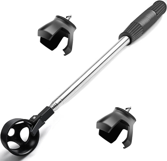 Prowithlin Golf Ball Retriever with 2 Golf Ball Grabbers, Stainless Extendable Golf Ball Retriever Telescopic for Water, Golf Accessories for Men, Weight: 0.55Lb